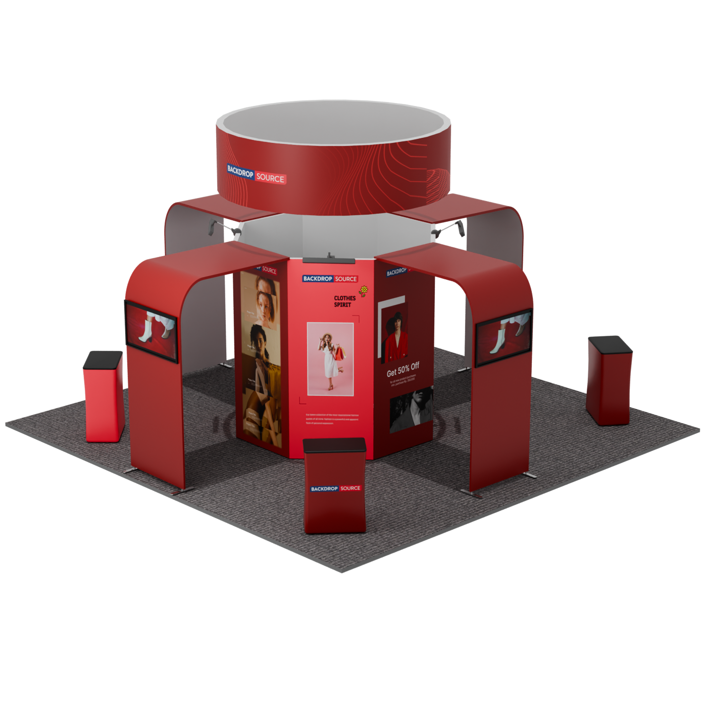 Modular Booth Kits 20ft - Model 06