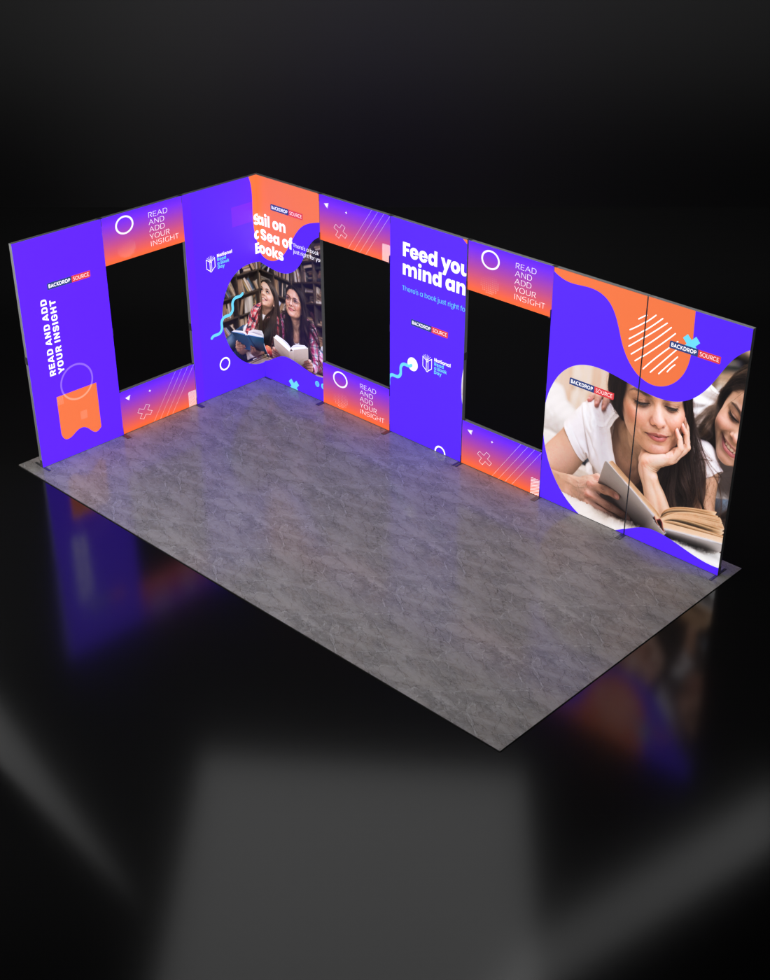 Foldable SEG Backlit Exhibition Display - Model 19