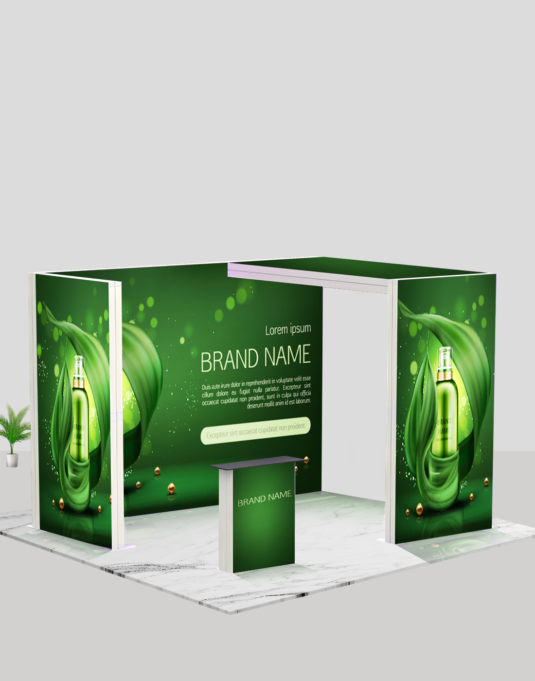 10ft SEG Modular Lightbox Display for Tradeshows - Model 3