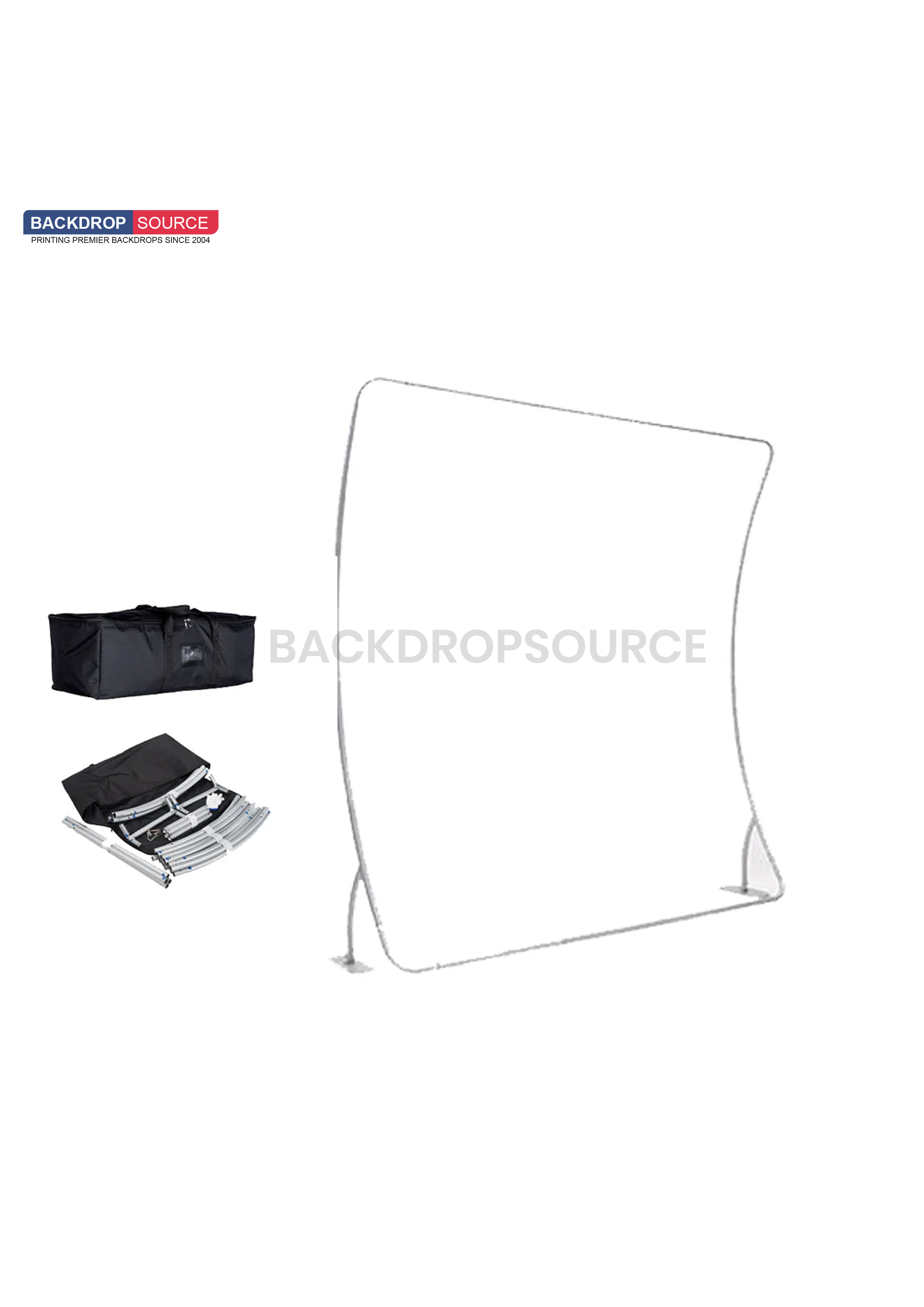 U Shaped Tension Fabric Media Wall Backdrop