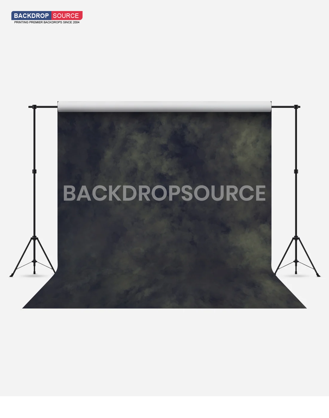 Washed Dark Green Fashion Wrinkle Resistant Backdrop