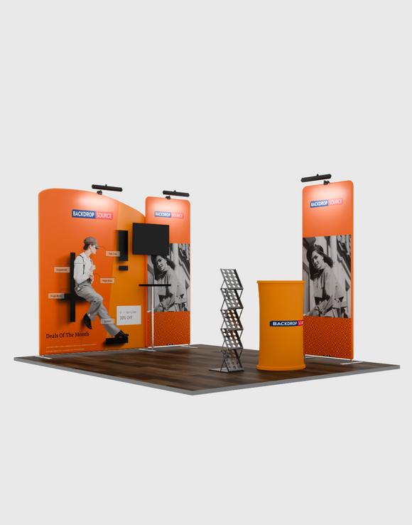 Premium TV Display Exhibition Kit for 10ft Wide Booths