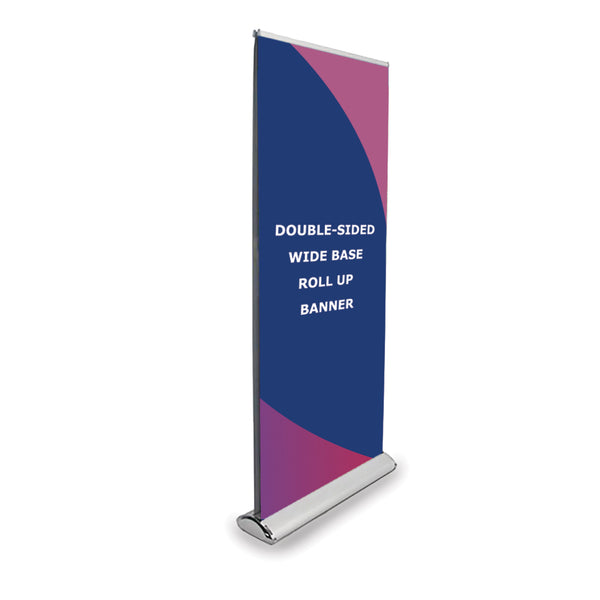 Double-screen wide base Roll Up Banner – Backdropsource Canada