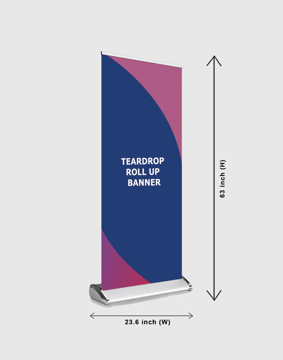 Teardrop Roll Up Retractable Banner Stand – Backdropsource Canada