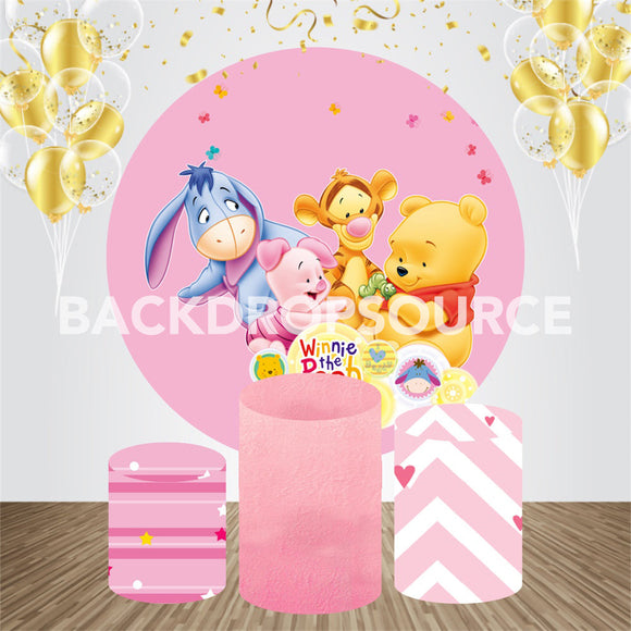 Wennie The Pooh Event Party Round Backdrop Kit